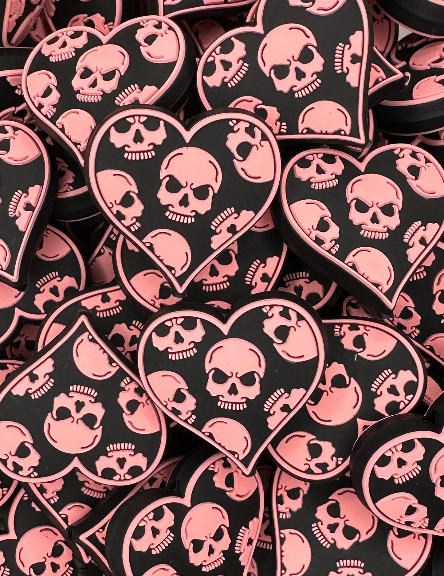 Skull Heart Focal Bead