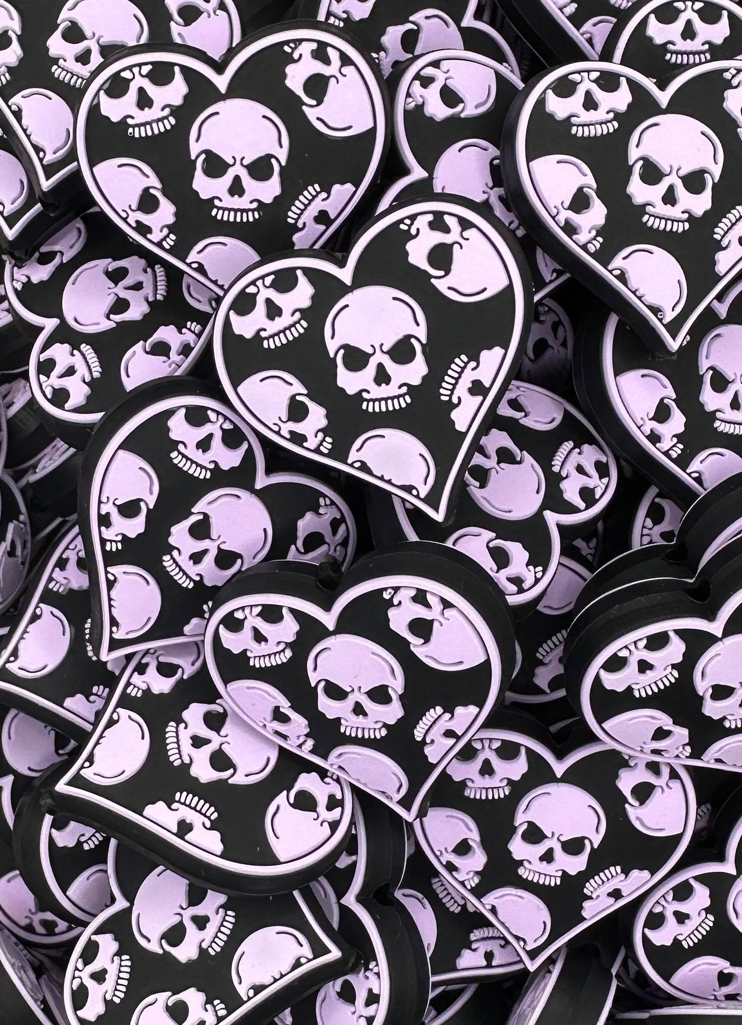 Skull Heart Focal Bead