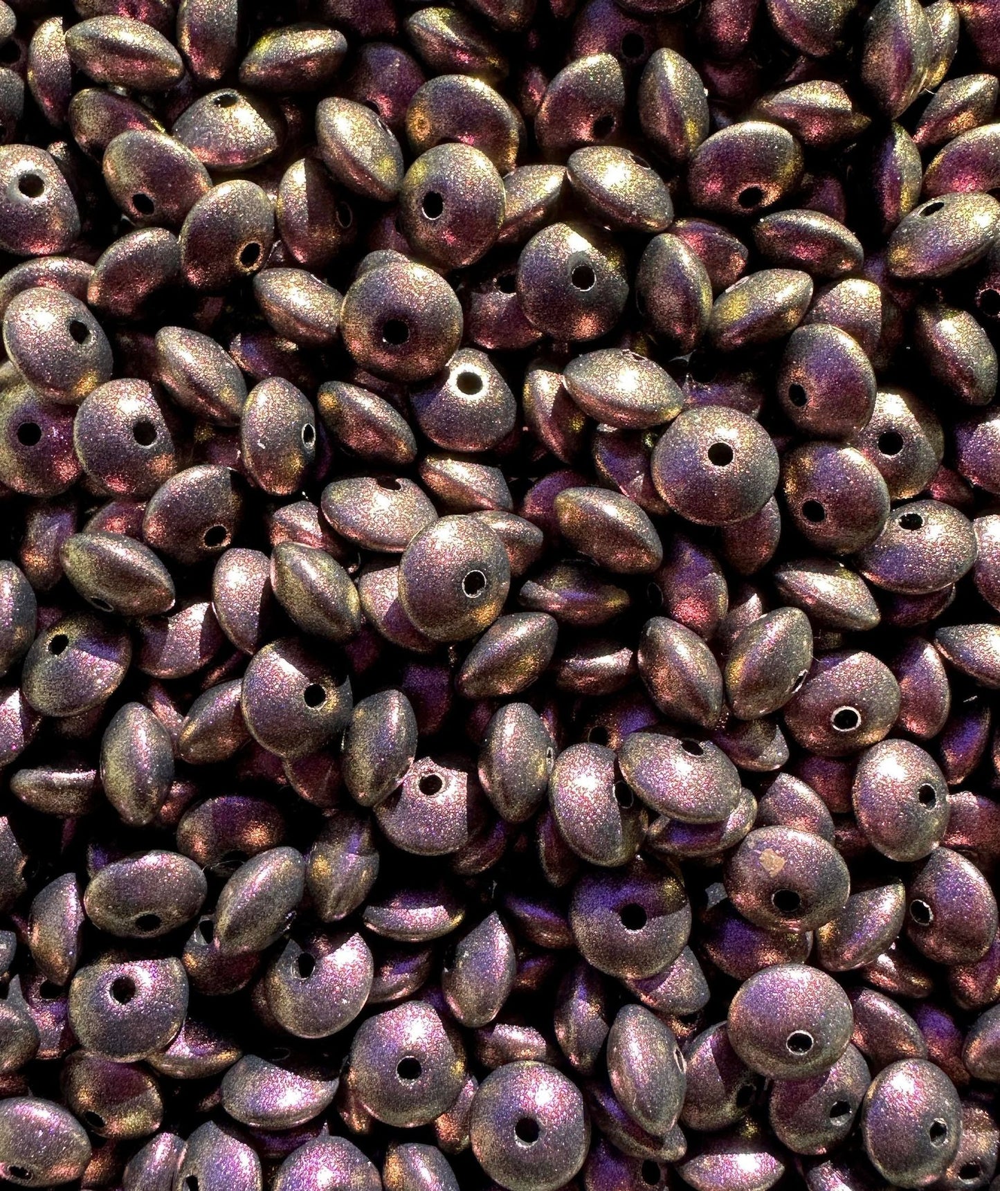 *Discontinued* Black Opal 12mm Lentil Bead