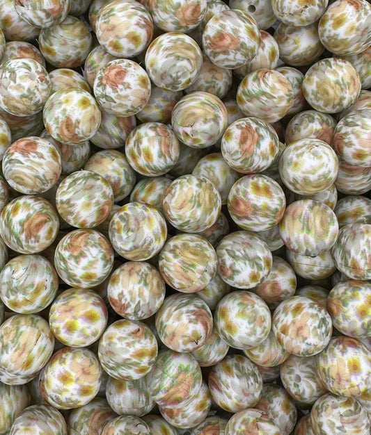 CTS Creation: Vintage Floral Printed 15mm Bead