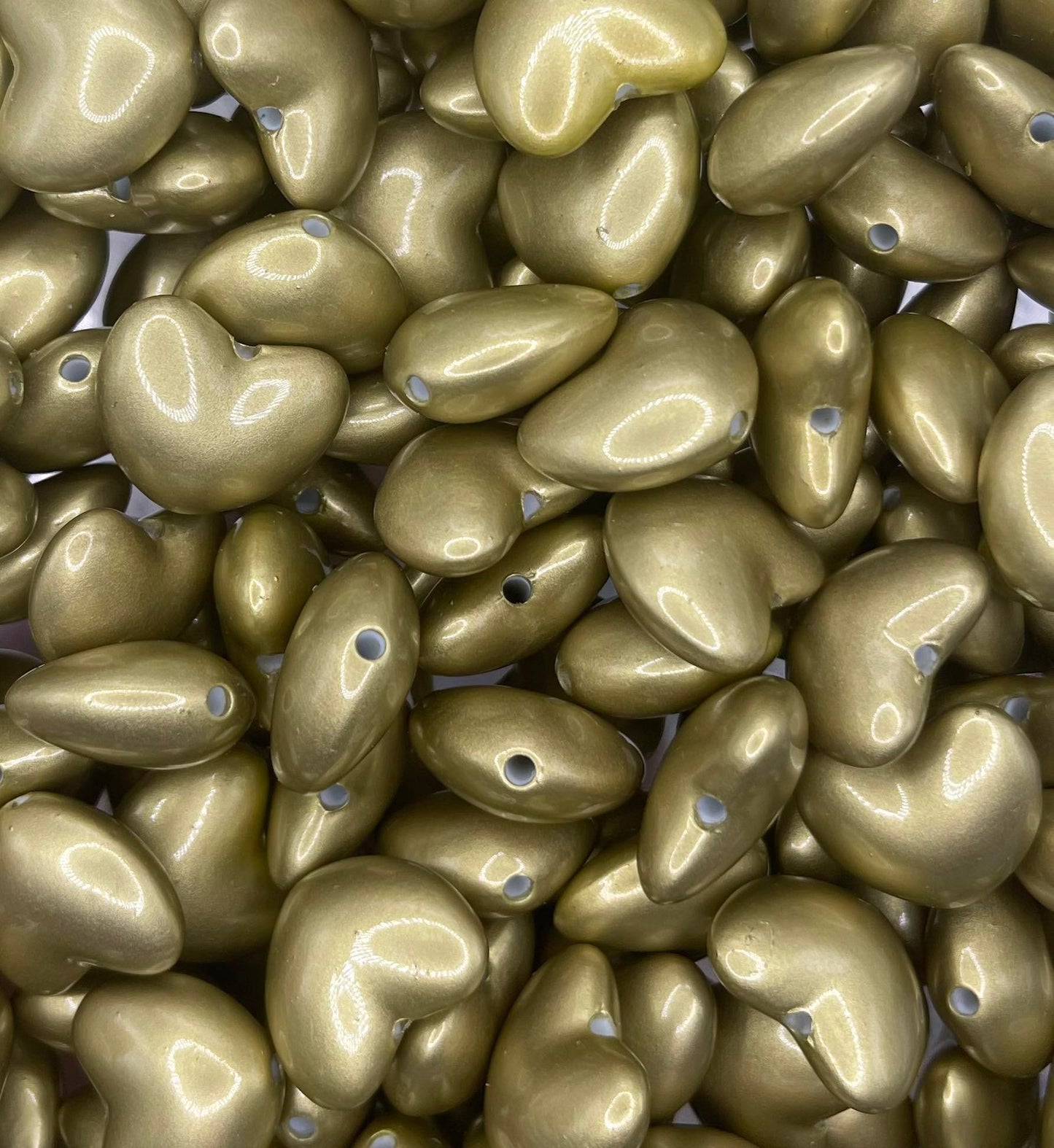 Metallic Heart Focal Bead