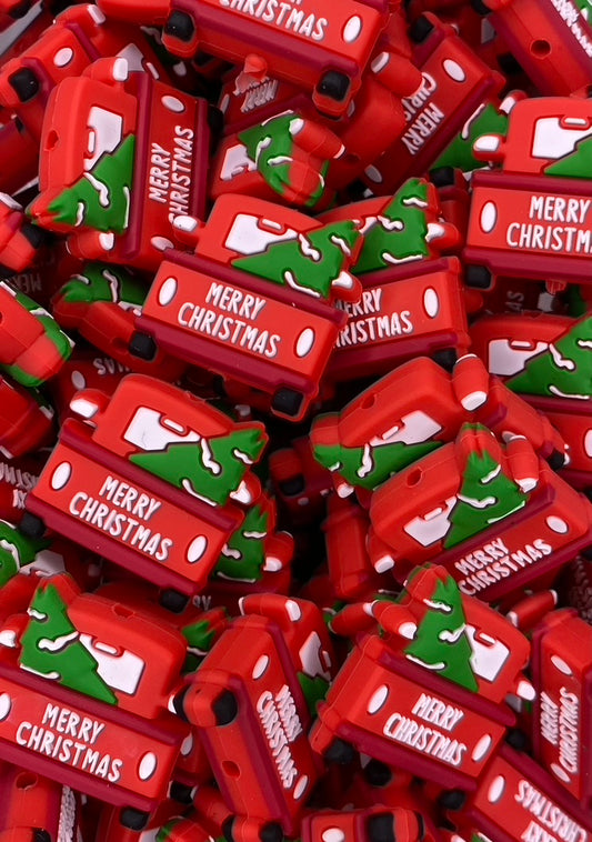 Christmas Truck Focal Bead