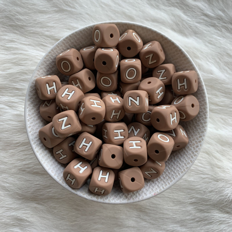 12mm Camel w/ Beige Letters