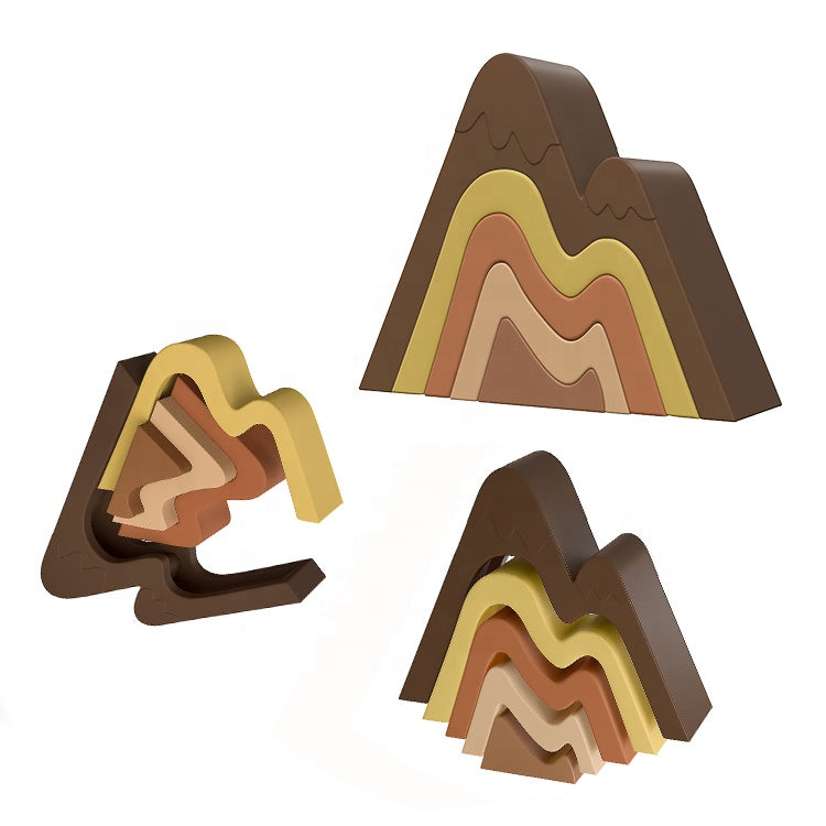 LAST CHANCE: Mountain Silicone Stacking Toys