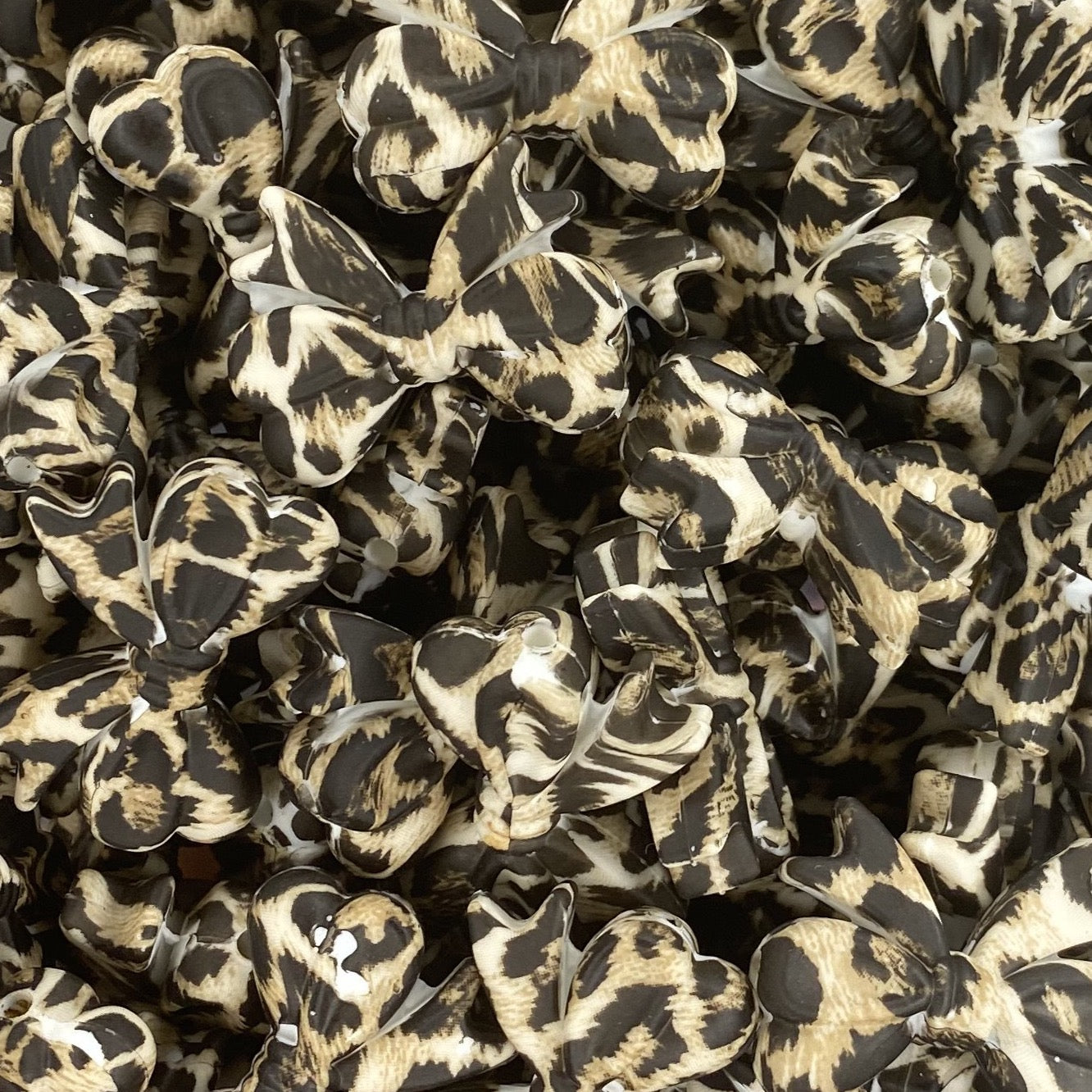 Printed Ribbon Bow Focal Bead