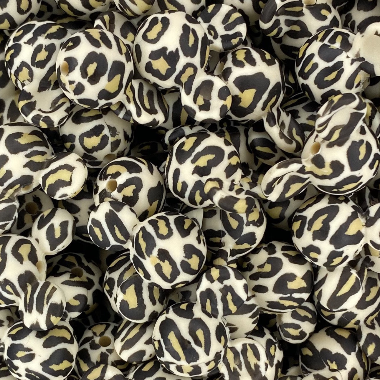 Perle focale de souris à imprimé animal