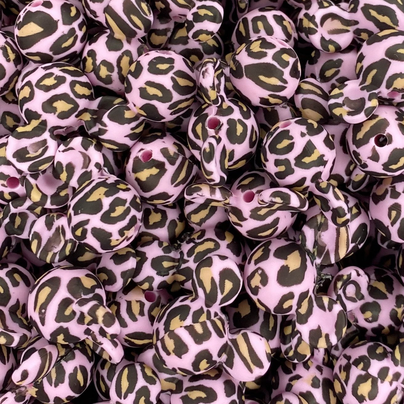Perle focale de souris à imprimé animal