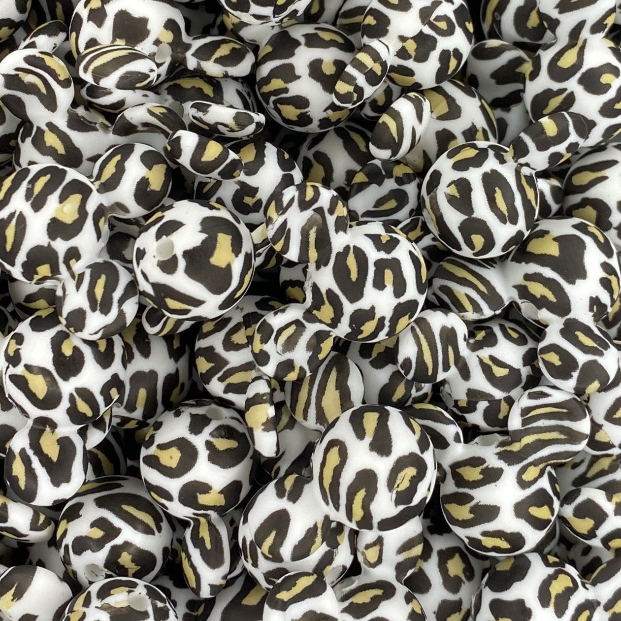 Perle focale de souris à imprimé animal