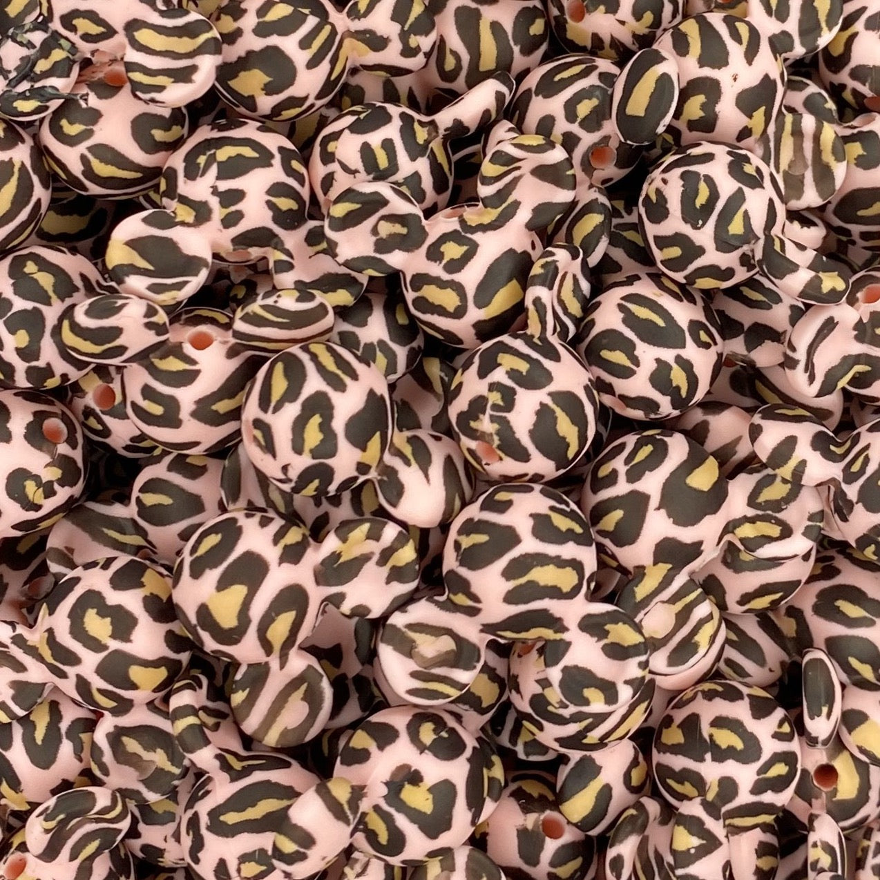 Perle focale de souris à imprimé animal