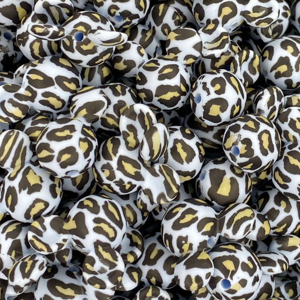 Perle focale de souris à imprimé animal