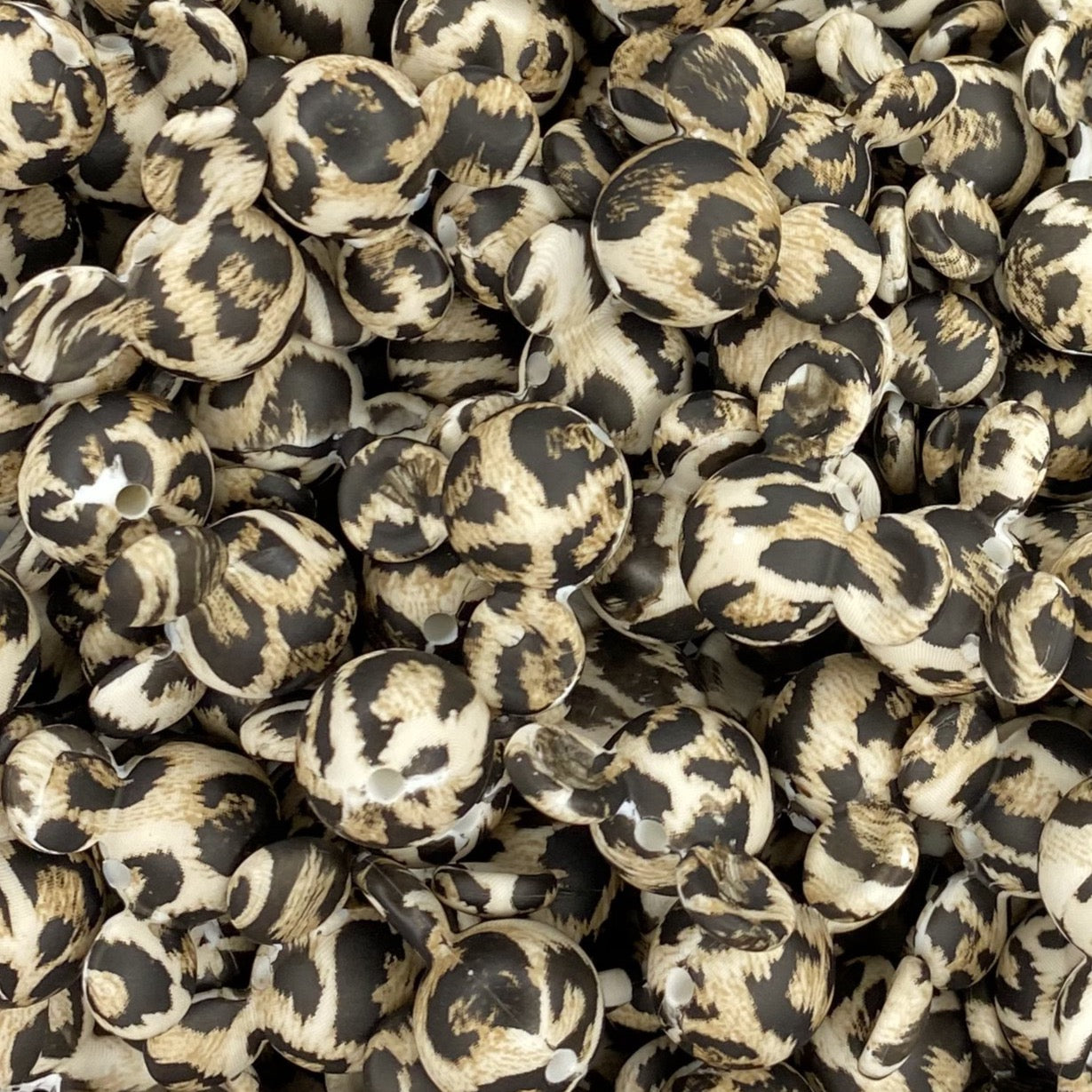 Perle focale de souris à imprimé animal