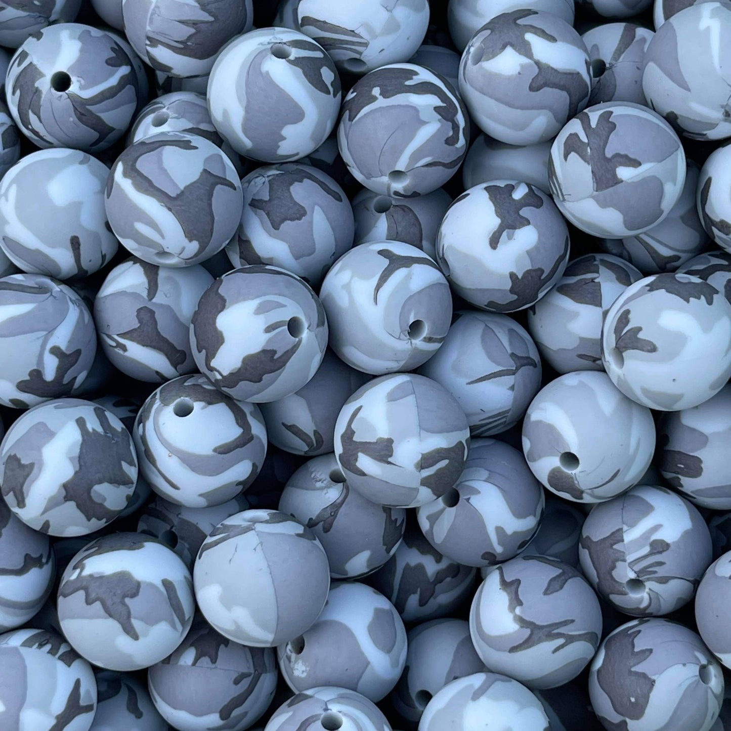 Steel Camo (Boss Babe) Printed 15mm Bead