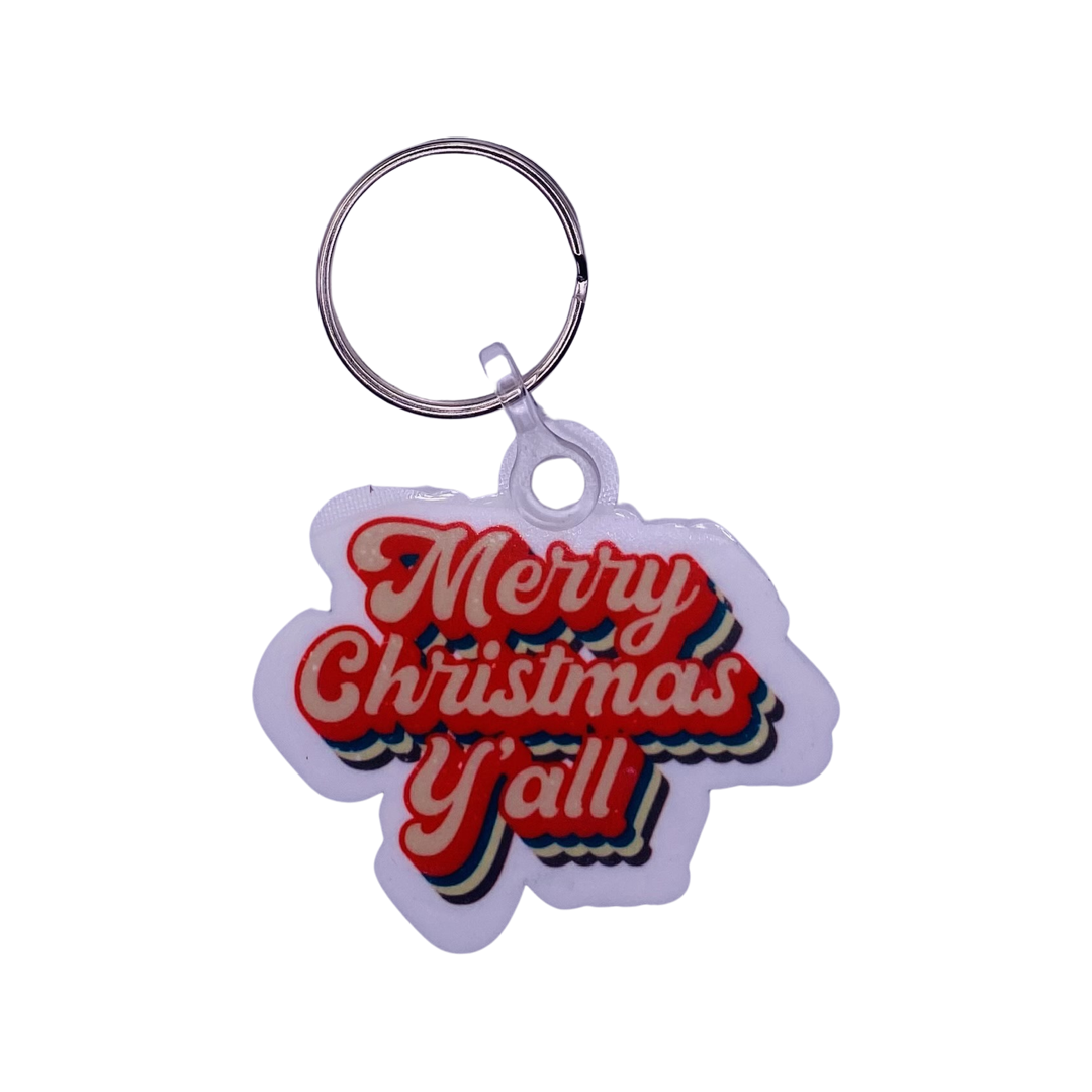 "Merry Christmas Y'all " Key Tag #56