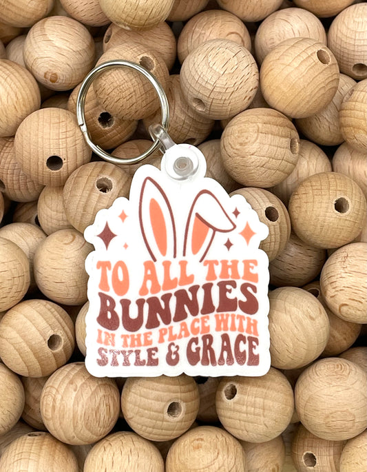 "To All the Bunnies" Key Tag