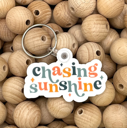 "Chasing Sunshine" Key Tag