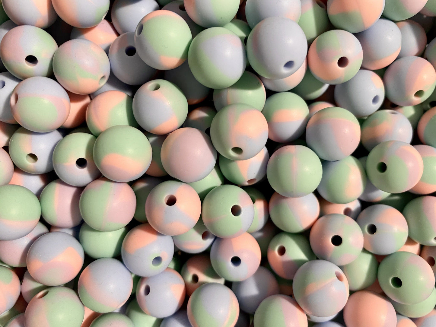 Tie Dye Blend Printed 12mm Bead