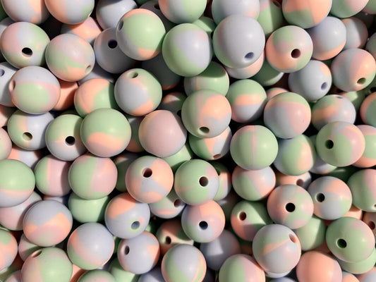 Tie Dye Blend Printed 12mm Bead