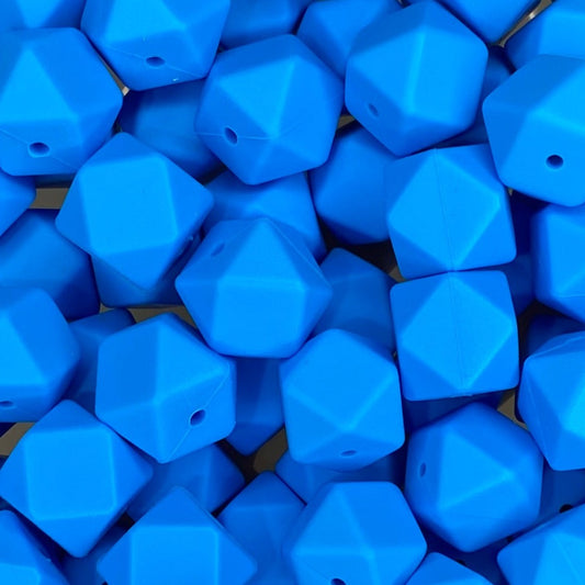 Deep Sky Blue 17mm Hexagon