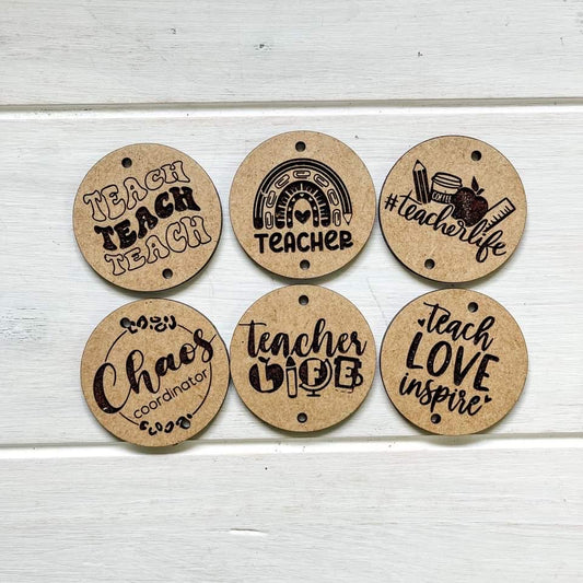 Wooden Teacher Key Tags