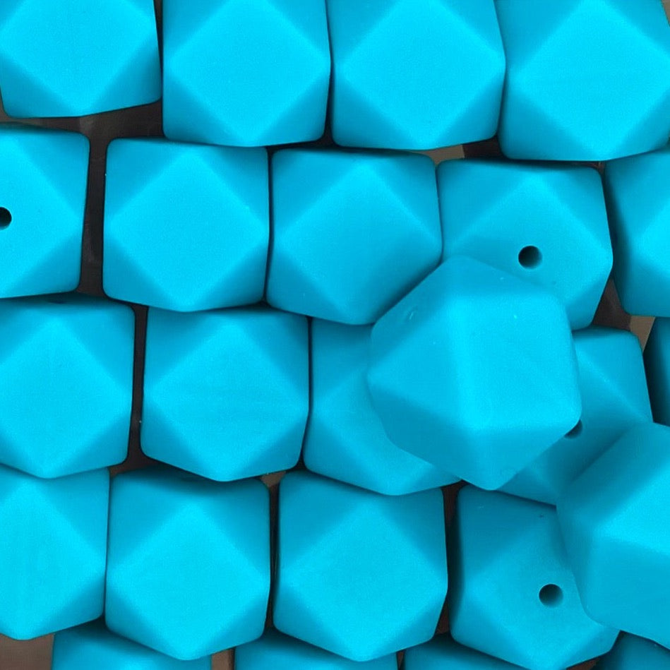 Turquoise 17mm Hexagon