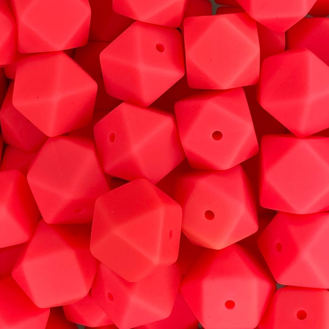 Shocking Pink 17mm Hexagon
