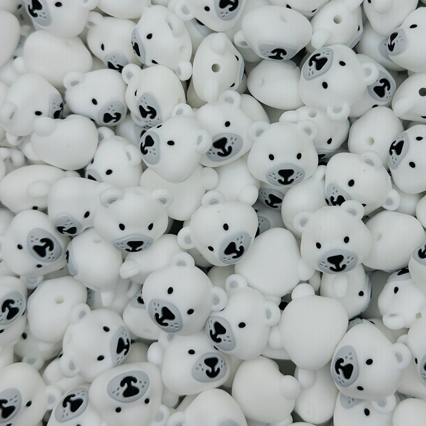 3D White Polar Bear Boss Babe Focal Bead