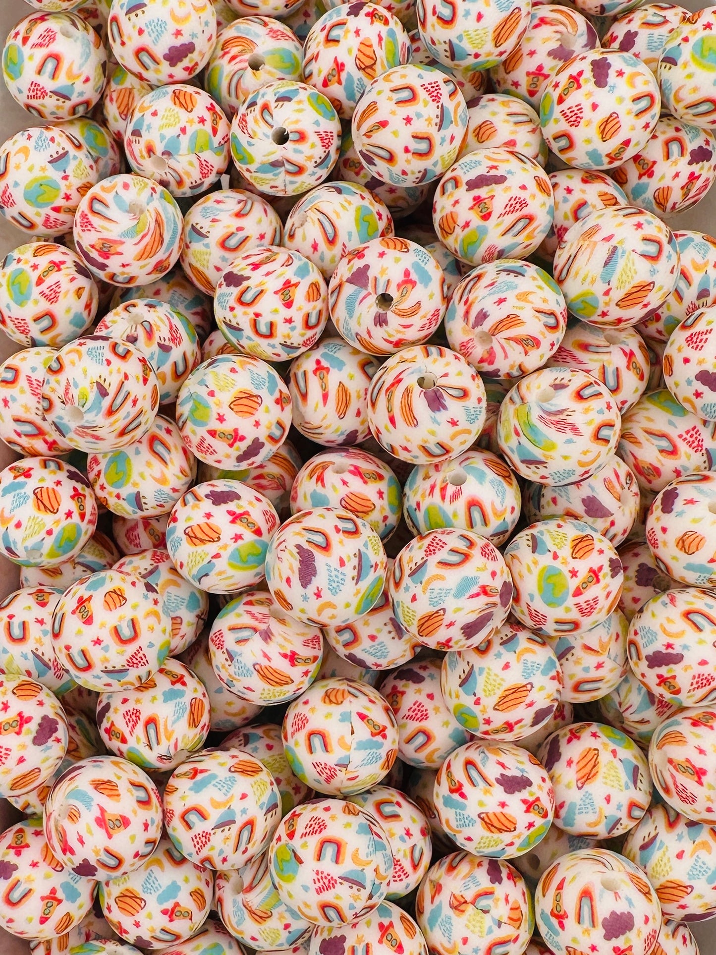 Third Rock Printed 15mm Bead