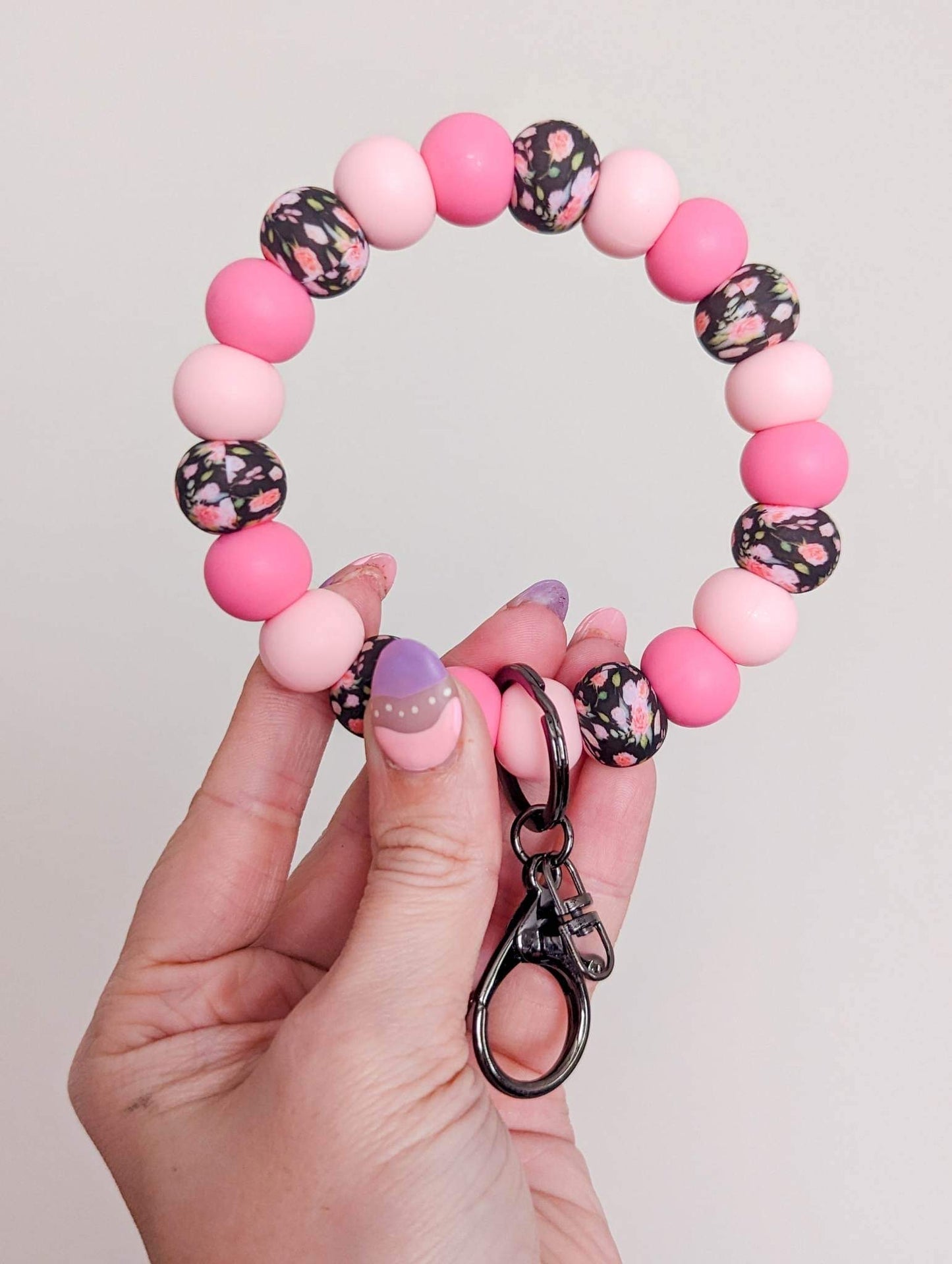 Kit de porte-clés floral rose noire #12