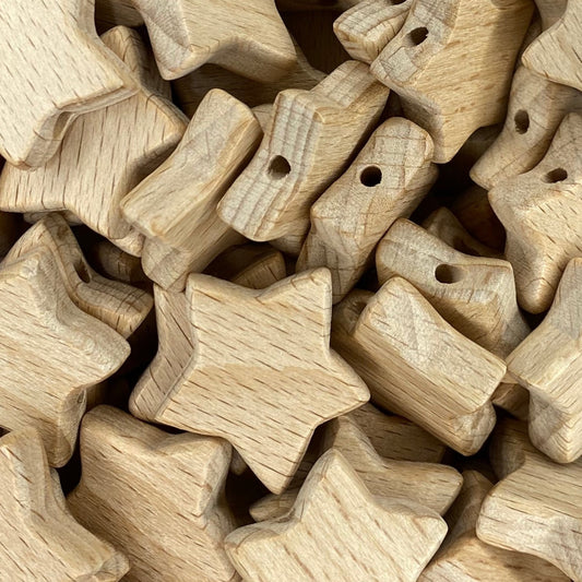 Perle étoile en bois