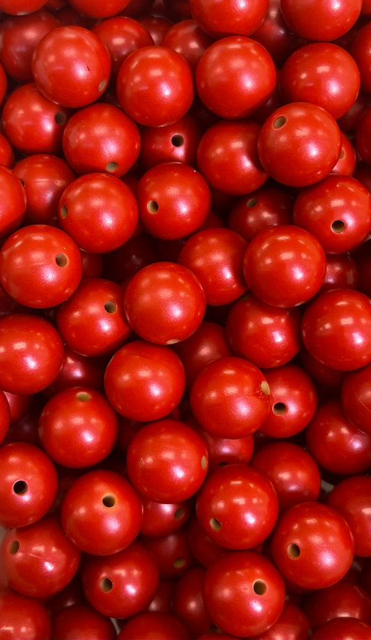 Red High Gloss 15mm Beads