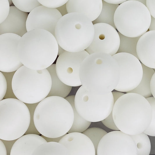 White 15mm Round