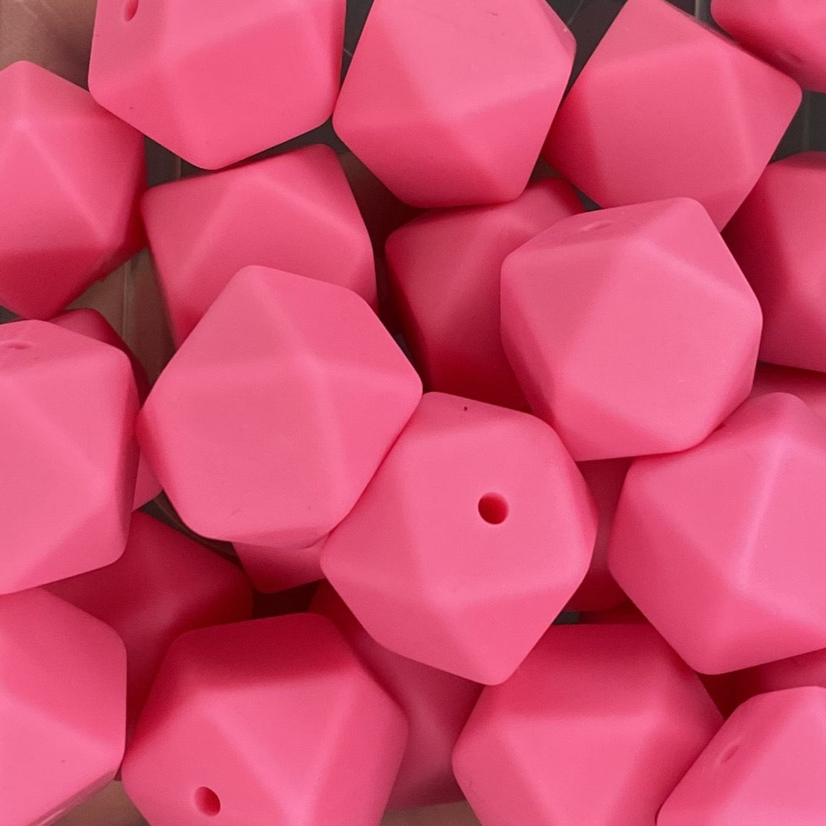 Macaroon Pink 17mm Hexagon