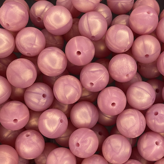 Rose Gold Pearl 15mm Round