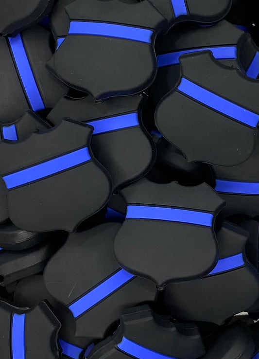 CTS Creation: Blue Line Police Badge Focal Bead