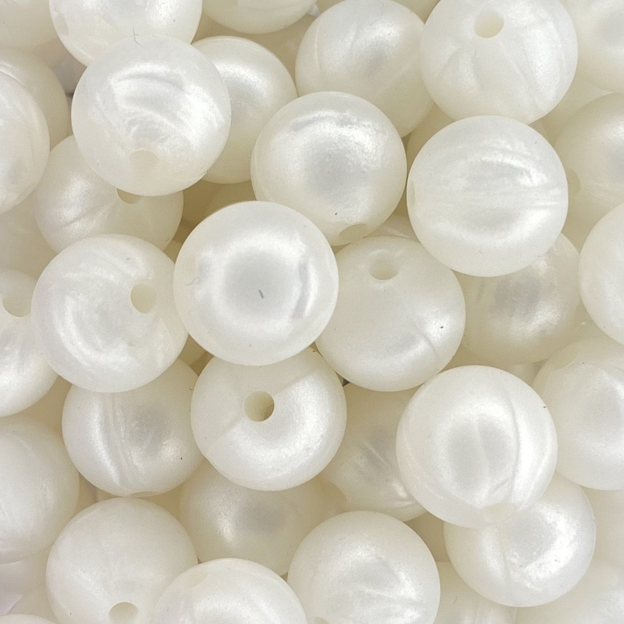 White Pearl 12mm Round