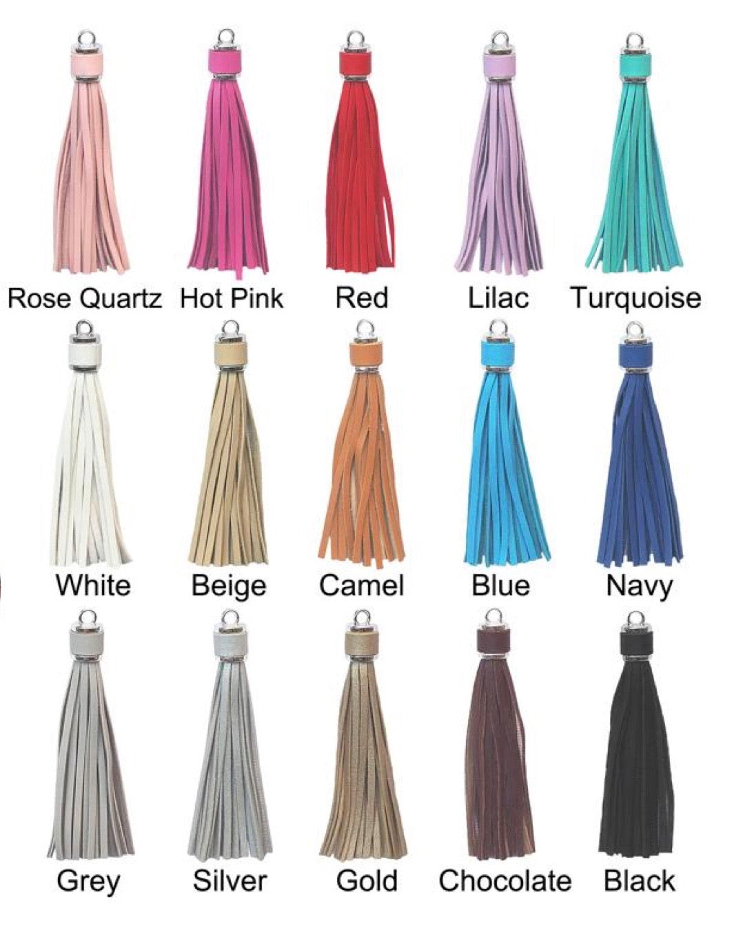 Silver Hardware Leather Tassels