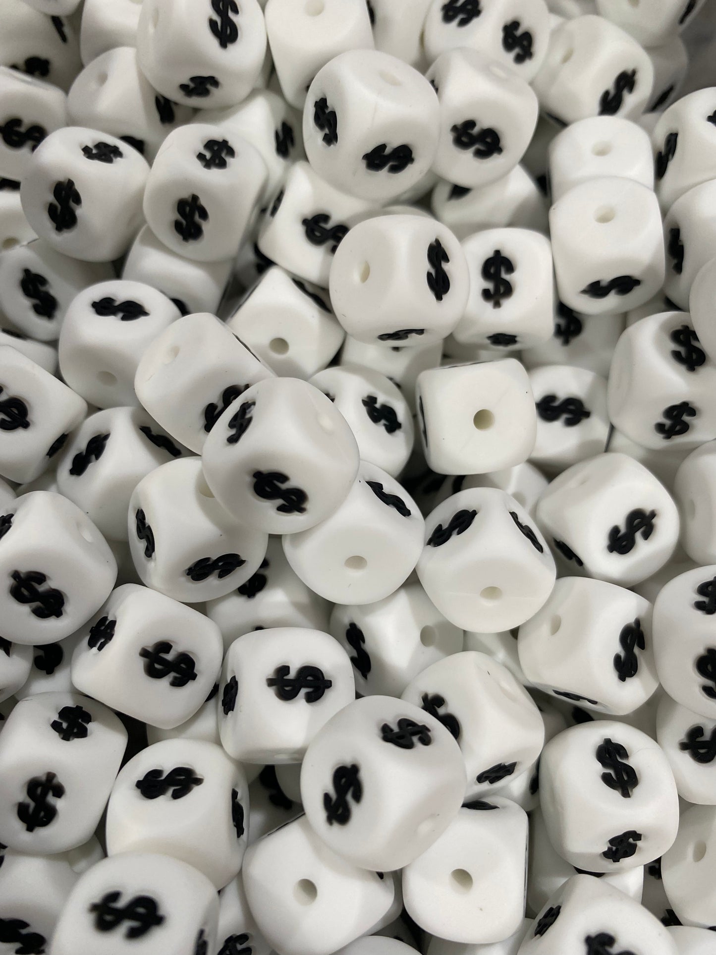 12mm Square White Symbols