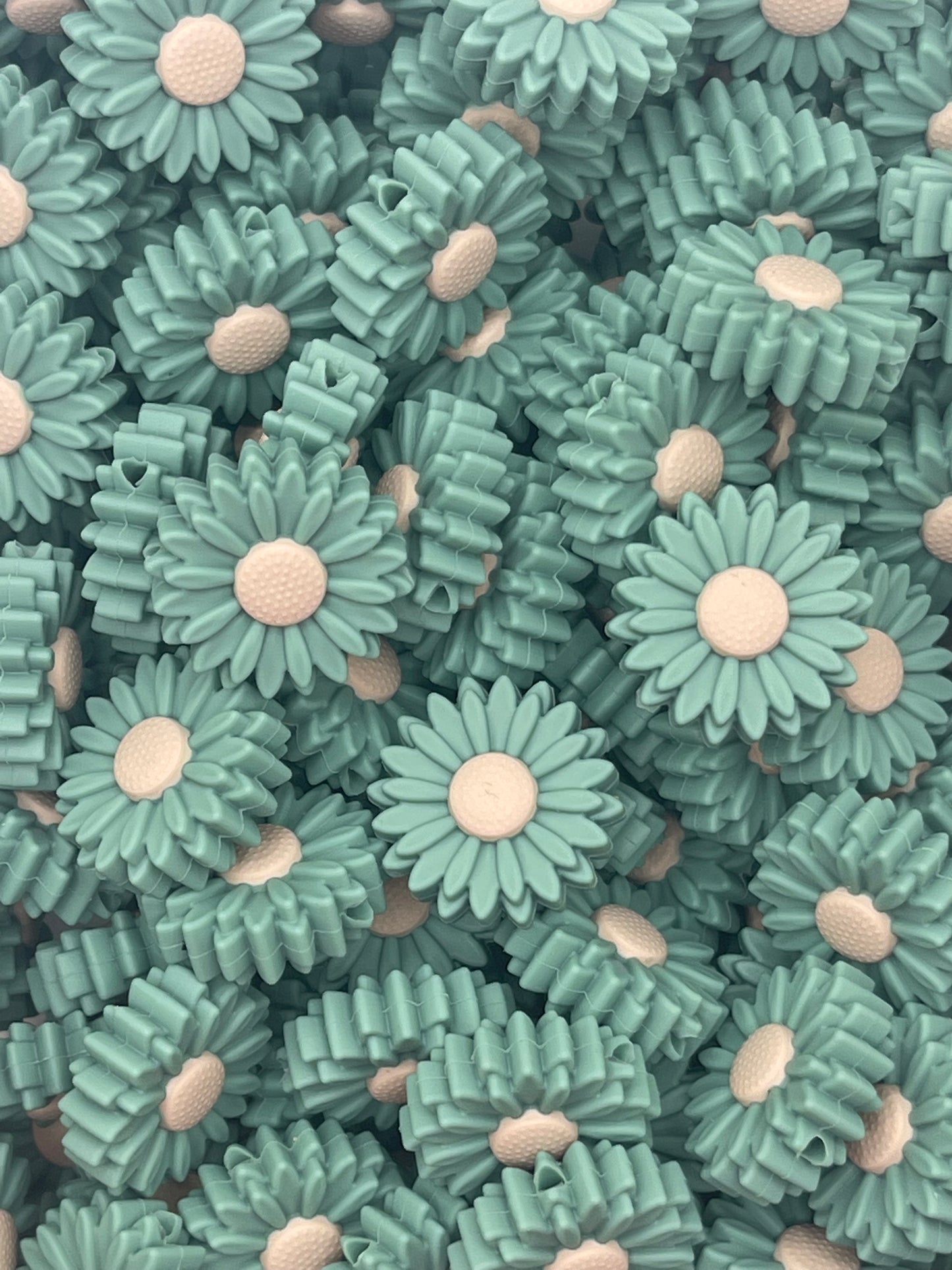 Feldspar Boho Flower Focal Bead 22mm