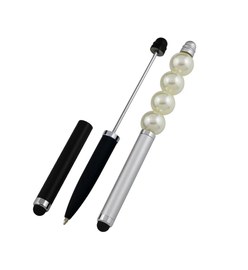 Beadable Printed Stylus Ink Pen Combo