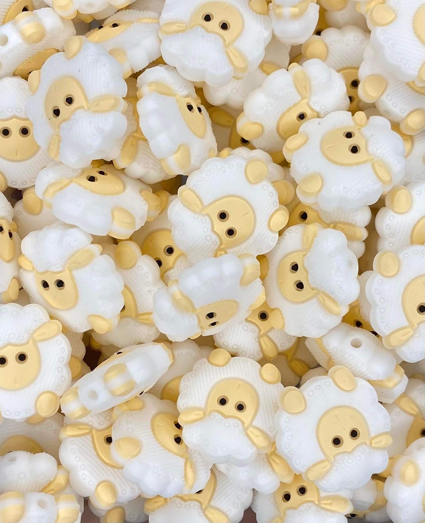 Cottonball Sheep Focal Bead
