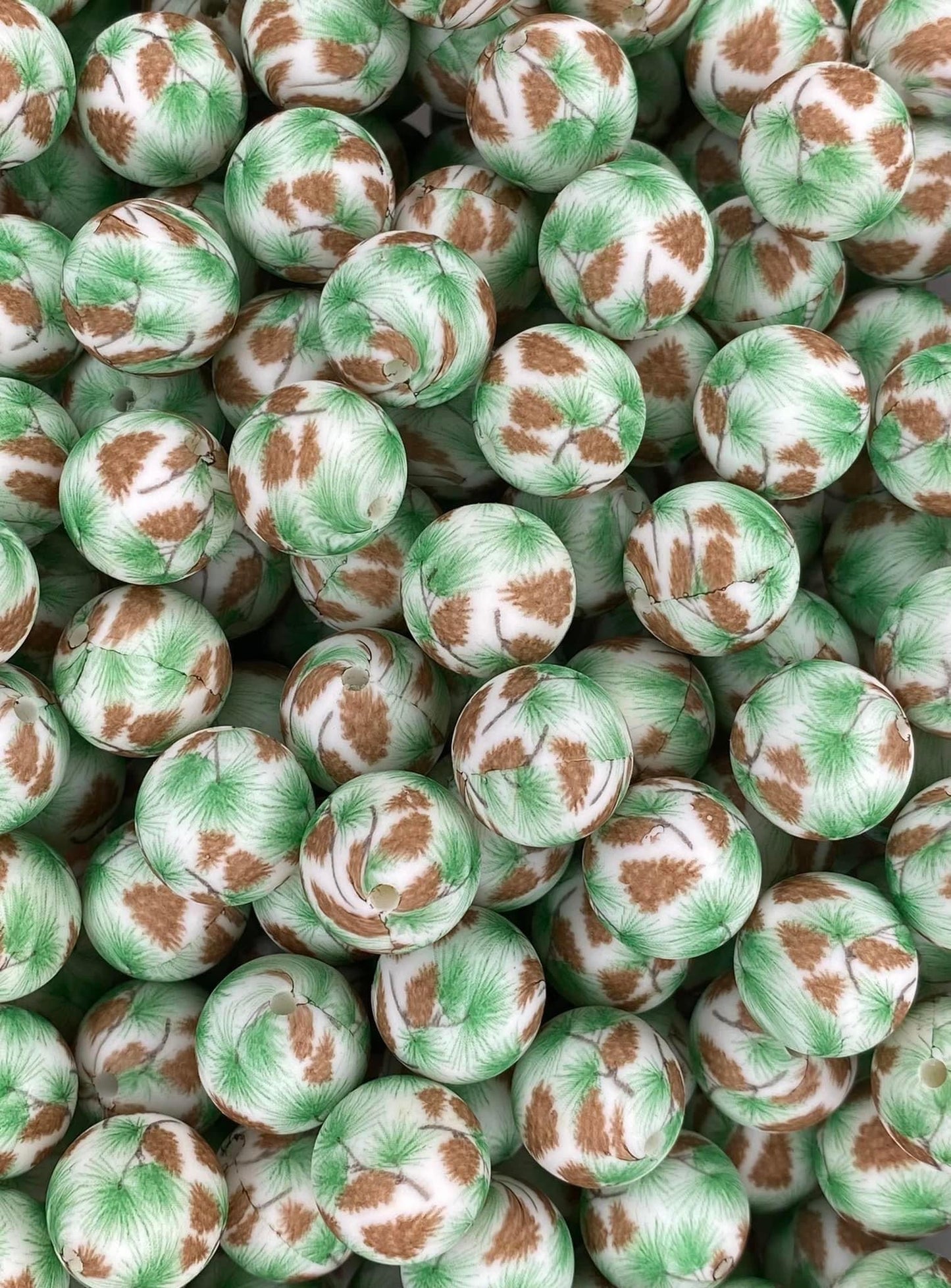 Southern Pine Printed 15mm Bead