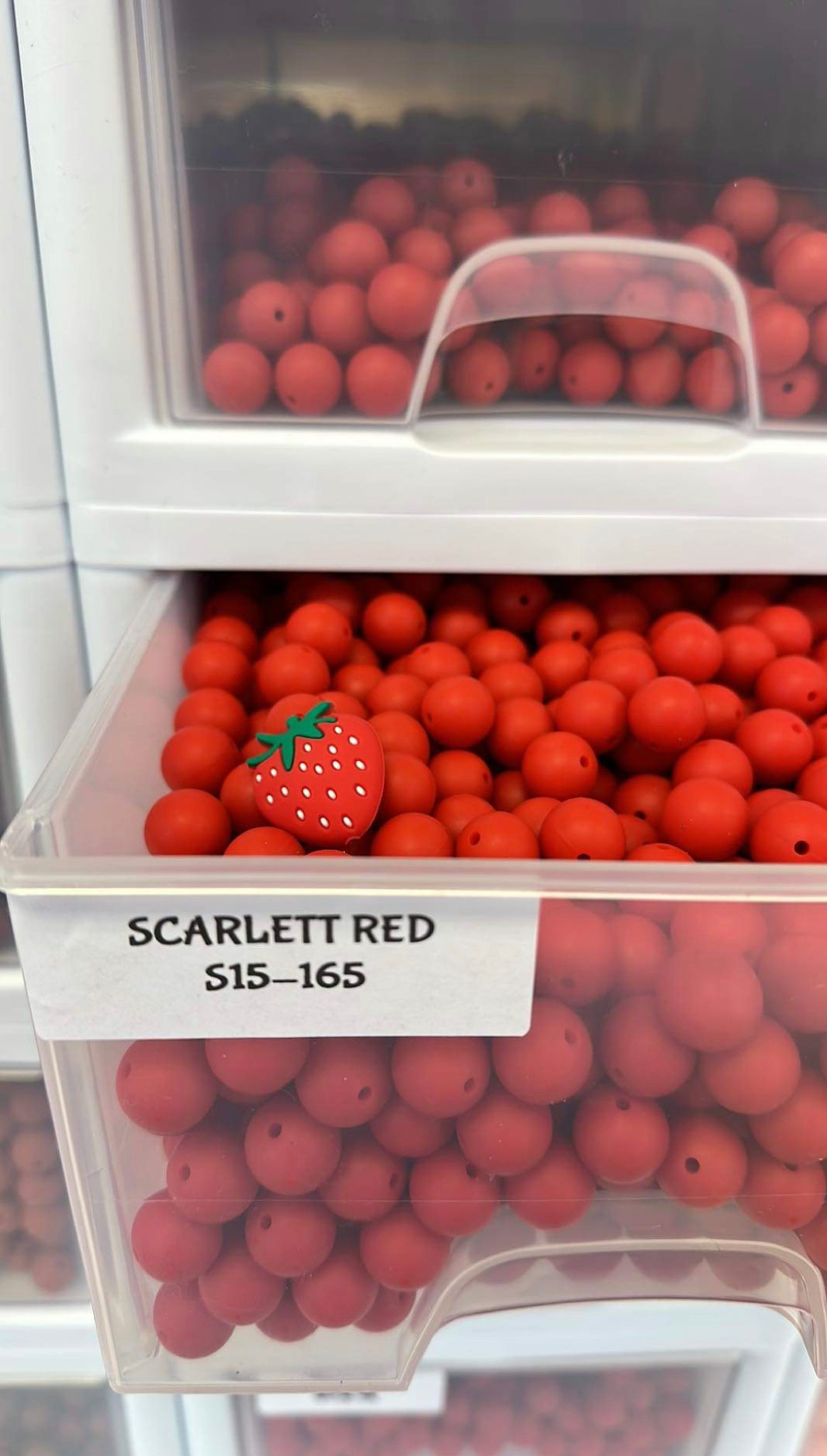 Perle focale fraise