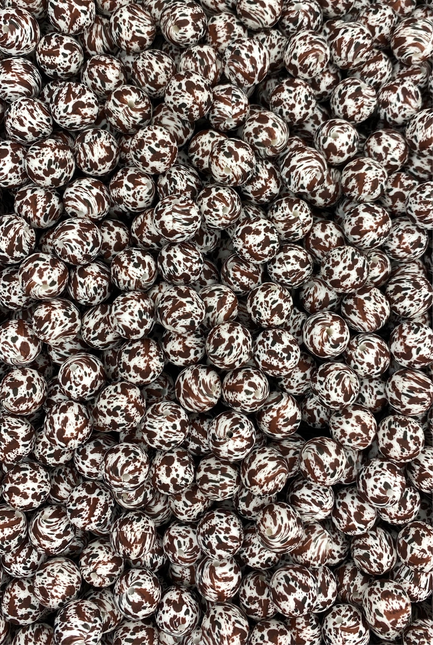 CTS Creation: Brown Cow Printed 15mm Bead