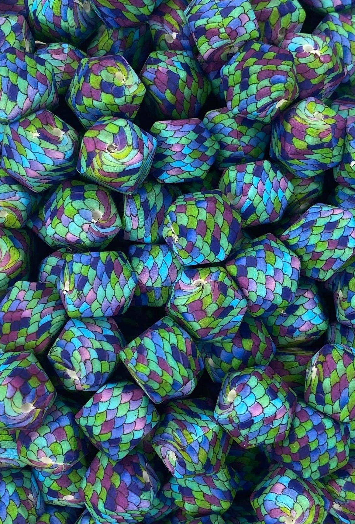 Création CTS : Enchanté sous la mer Imprimé Hexagone 14 mm