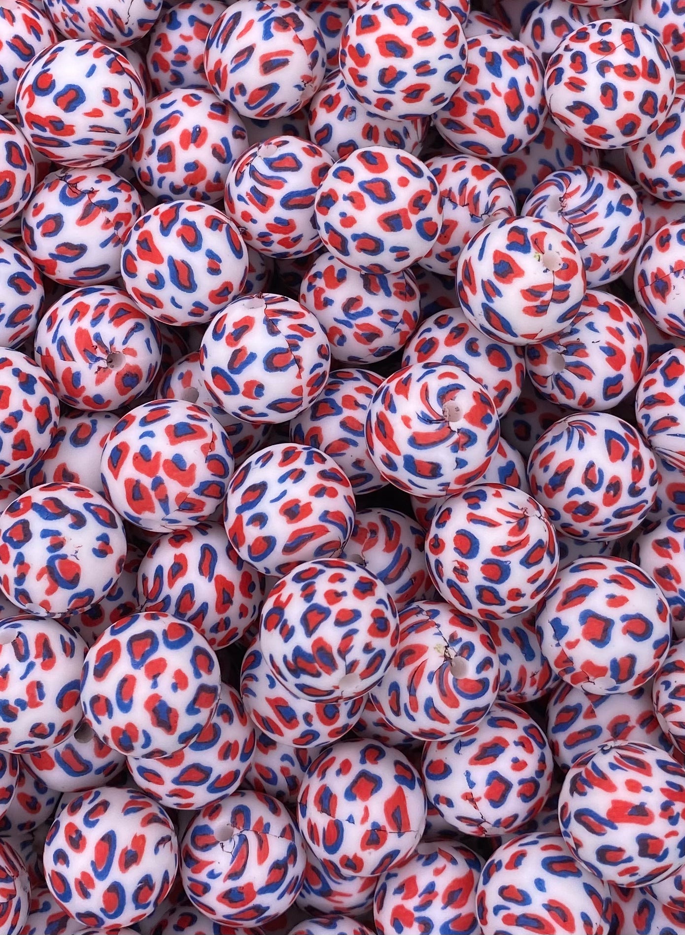 Création CTS : Perle de 15 mm imprimée léopard américain