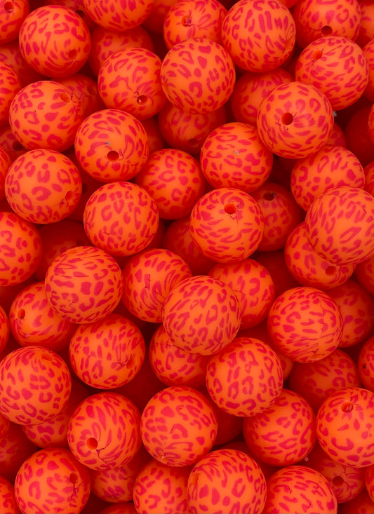 CTS Creation: Orange Ya Glad I’m Leopard Printed 15mm Bead