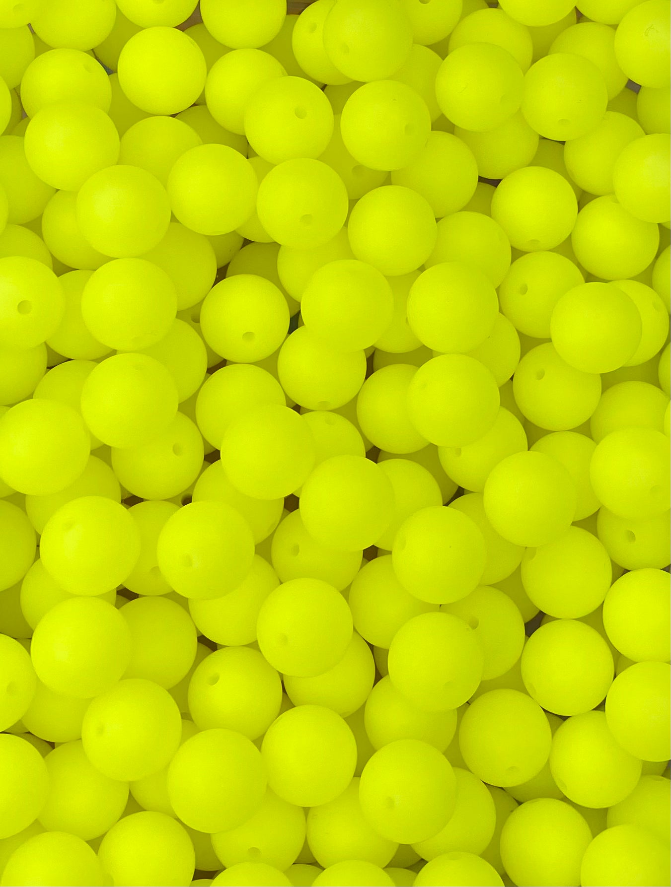 Neon Yellow Glow 15mm Round