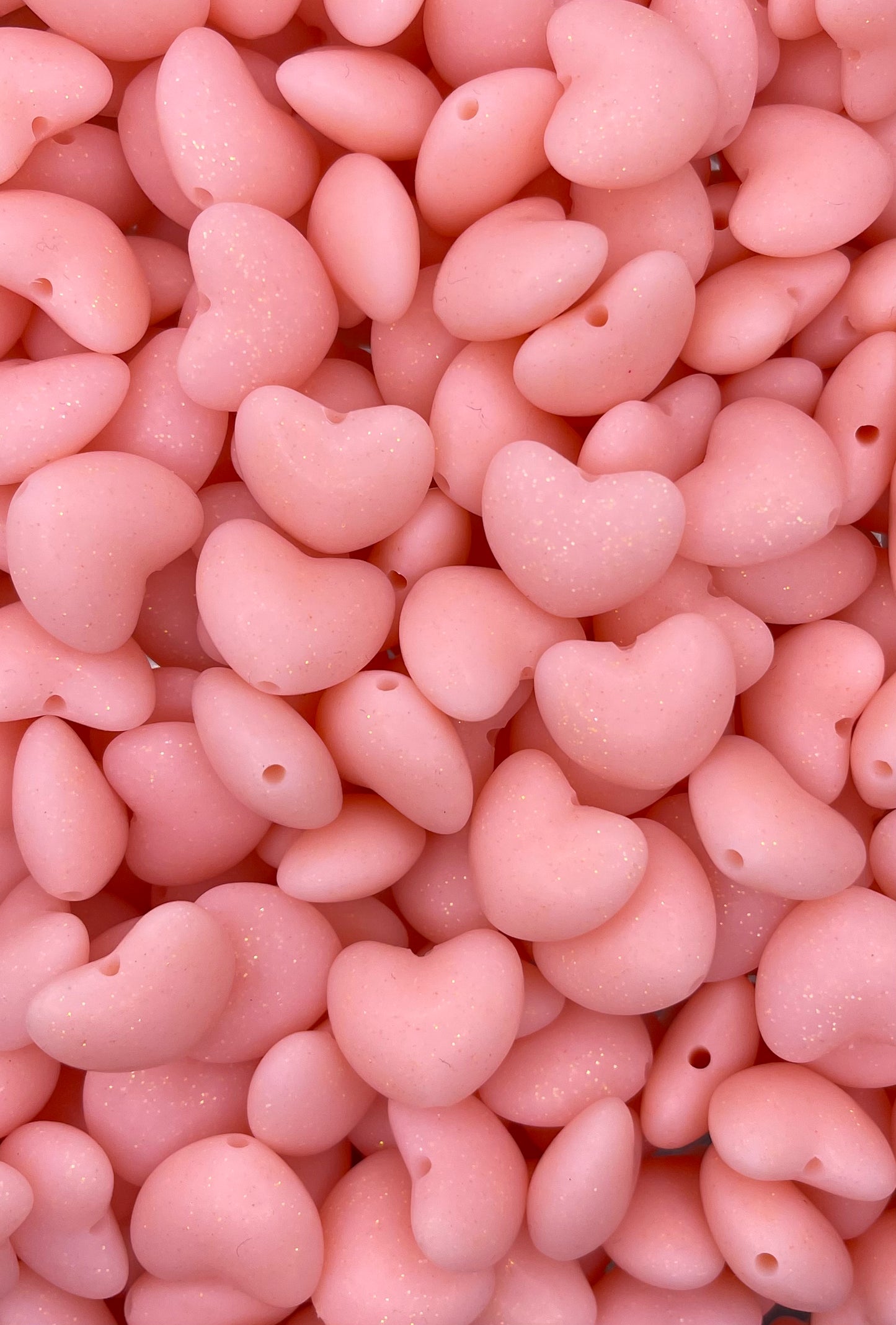 Glitter Heart Focal Bead