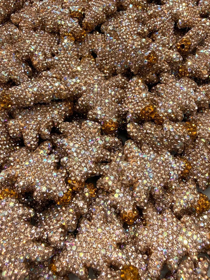 Acrylic Rhinestone Christmas Tree Beads
