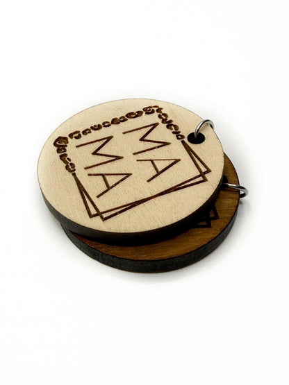 Étiquette de clé hexagonale Mama en bois
